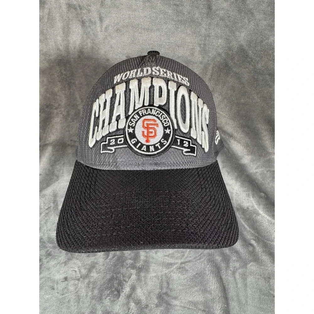 San Francisco Giants Hat Cap Fitted M Gray MLB Baseball World Series New Era